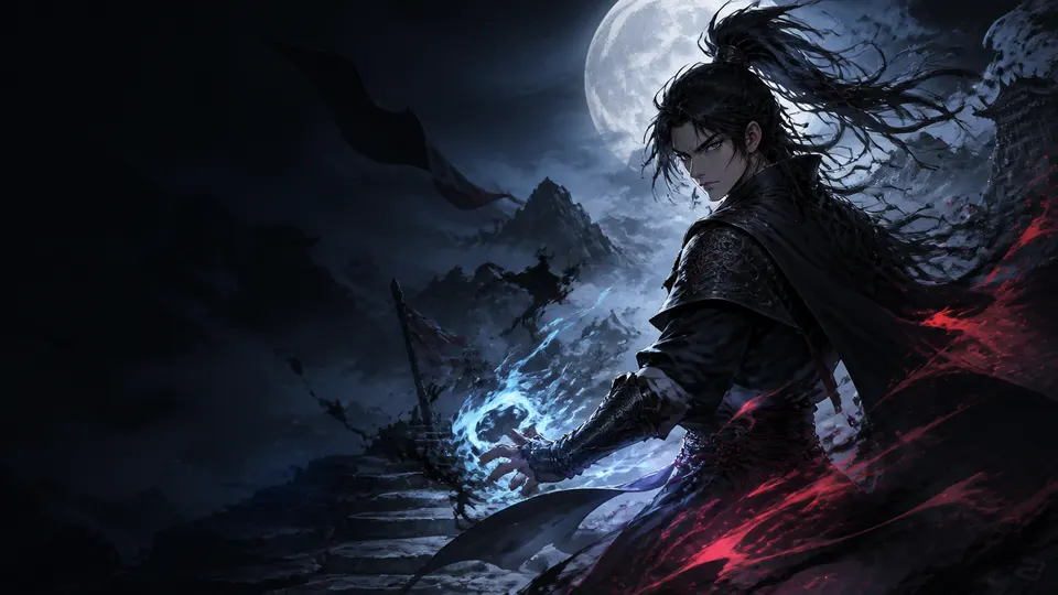 AI-generated Psychopath in Murim manhwa translate AI hero image for Nayovi OCR translation.